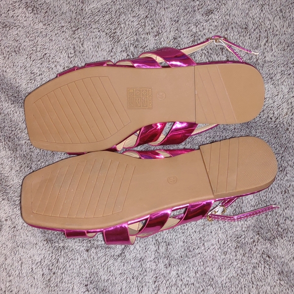👣Metallic Slingback Sandals (Fuchsia) footwear - Picture 11 of 16